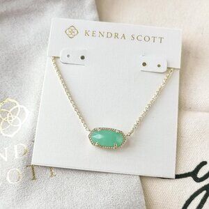 Kendra Scott Necklace - Elisa - Chalcedony Glass Gold